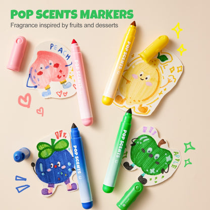 Jar Meló - Scented Markers - 12 Washable Non-Toxic Colours