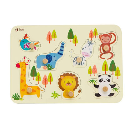 Classic World - Peg Puzzle - Zoo - 7pcs