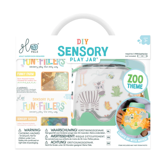 Glo Pals - DIY Sensory Play Jar - Zoo Theme