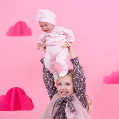 Llorens - Baby Girl Doll with Laughing Mechanism, Clothing & Cushion: Mimi - 42cm