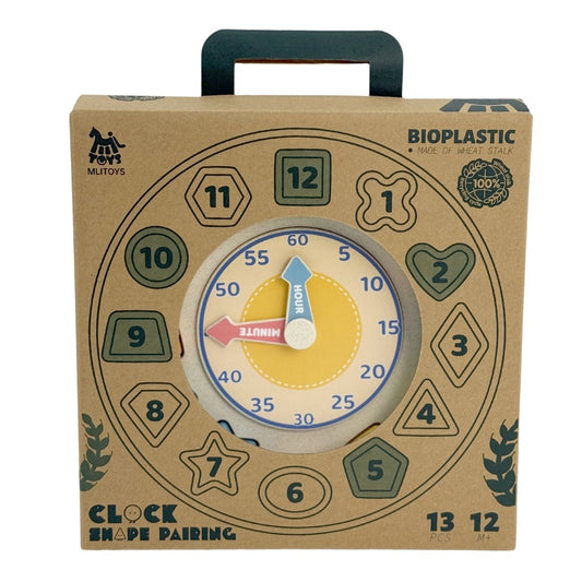 Mingli Toys - Clock Shape Sorter Puzzle - Eco-friendly Educational Toy - 13 Pieces