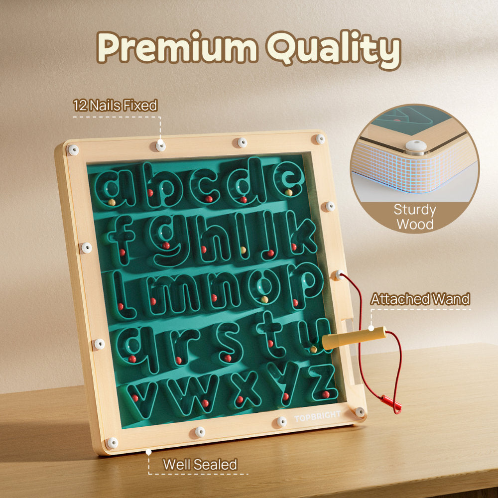 TopBright - Magnetic Maze - Alphabet Tracing Board