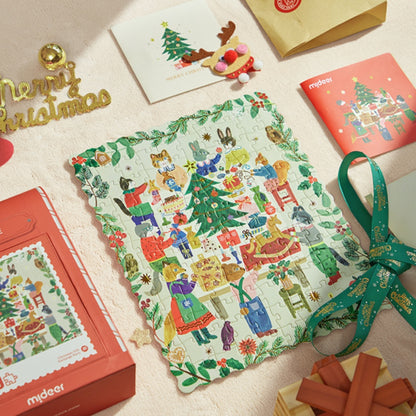 Mideer - Christmas Gift Box - 120 Piece Puzzle
