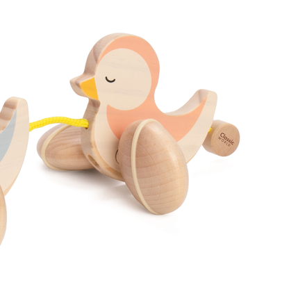 Classic World - Paddling Ducks Wooden Pull-Along Toy for Toddlers