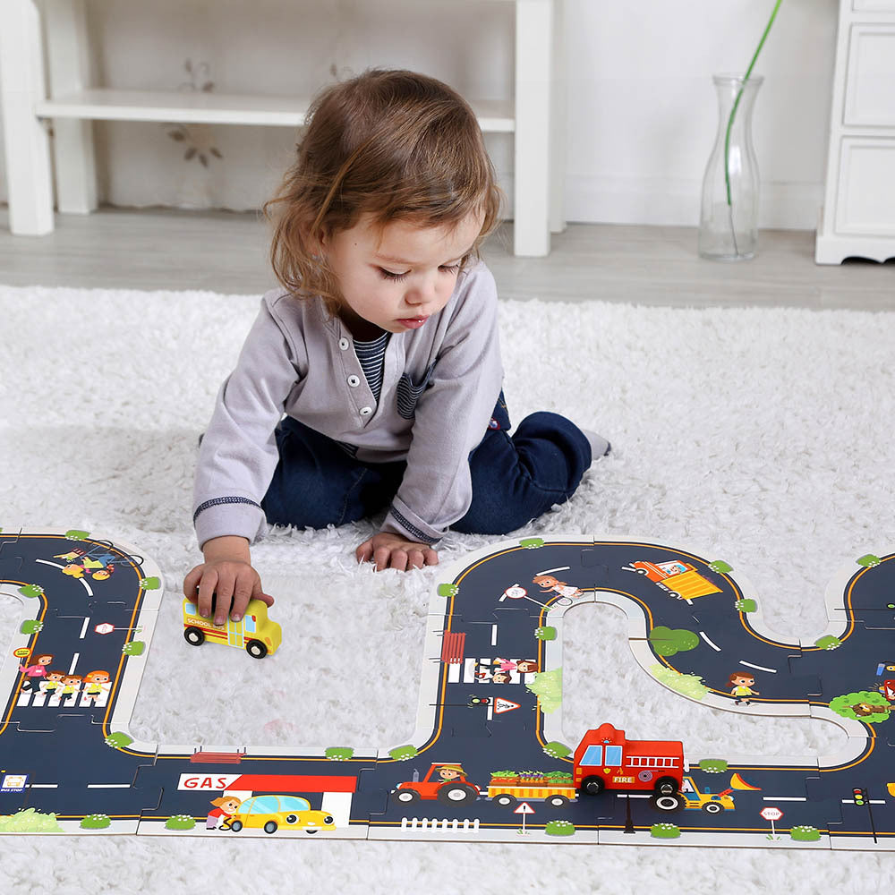 TookyToy - City Road Puzzle Play Set - Motherhood