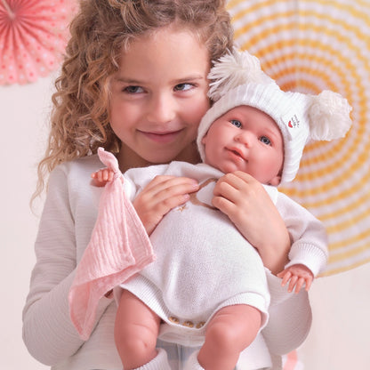 Llorens - Baby Girl Doll with Clothing & Bed Cushion: Mimi - 42cm