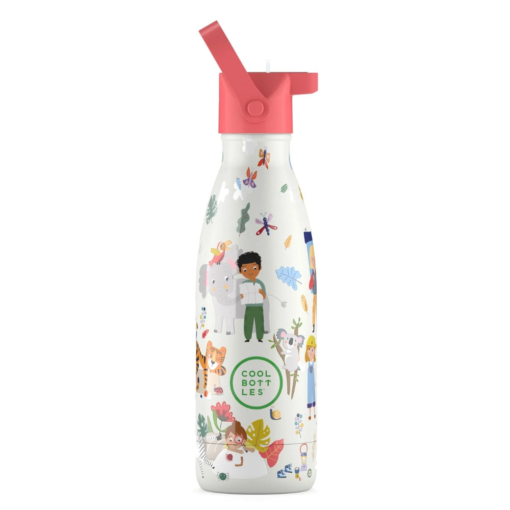 Cool Bottles - Kids Triple-Insulated Water Bottle - Curious Explorers 350ml
