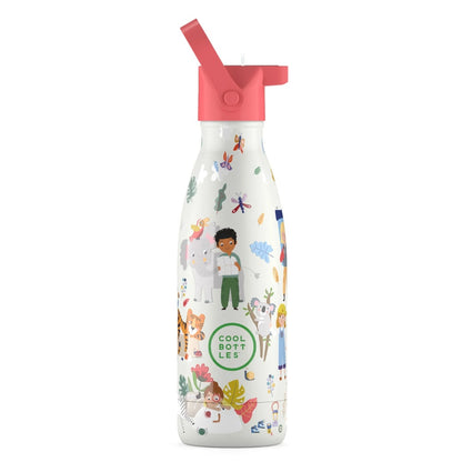 Cool Bottles - Kids Triple-Insulated Water Bottle - Curious Explorers 350ml