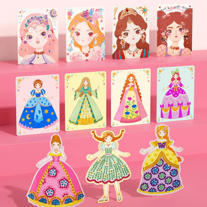 Mideer - 3-in-1 Makeup and Dress Up Arts & Crafts Book Set: Princess Fantasy Makeup
