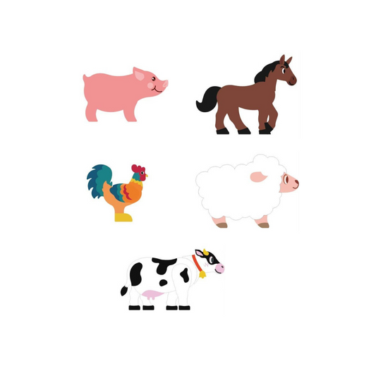 Magnetic Tiles - Farm Animal Set - 45 Pieces