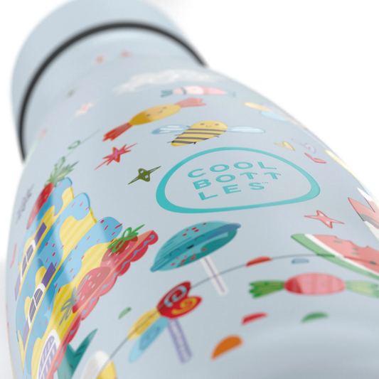 Cool Bottles - Kids Triple-Insulated Water Bottle - Candy Land 350ml