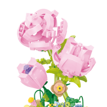 Cogo - Building Block Set - Rose Flower Dome - 335 Pieces