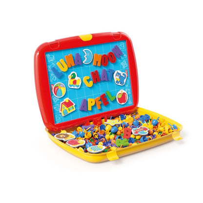 Quercetti - 2-in-1 Peg Board & Magnetic Board Set - Mosaic Art & Letter Play