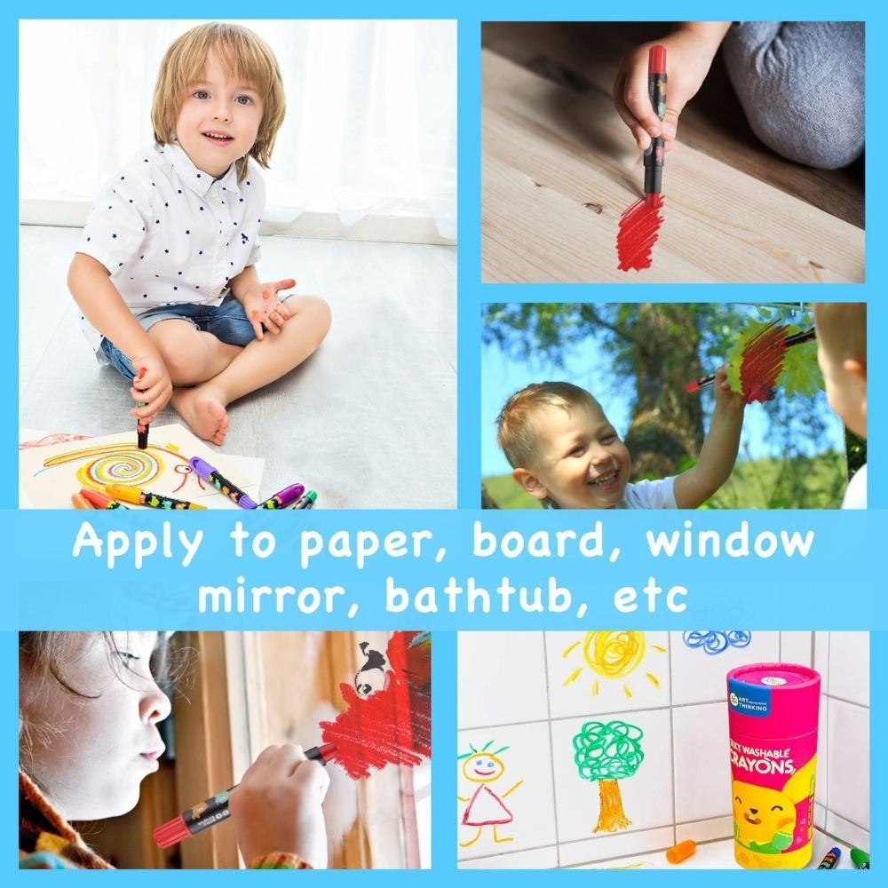 Jar Meló - Silky Crayon Washable Baby Roo - 6 Colours