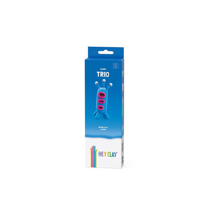 Hey Clay - Modelling Air-Dry Clay with Fun Interactive App - Trio, series Aliens, 3 cans