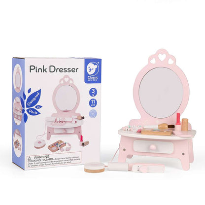 Classic World - Pretend & Play - Pink Vanity Dresser