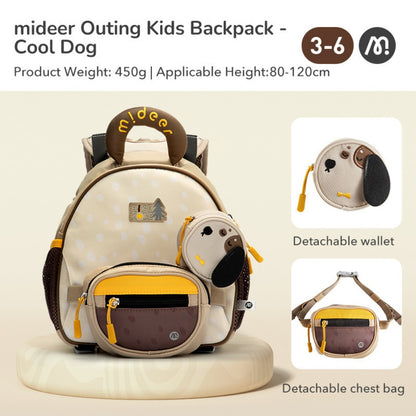 Mideer - 3-in-1 Kids Outing Backpack with Anti-Lost Whistle - Drowsy Doggie