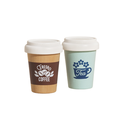 Le Toy Van - Wooden Tea & Coffee Re-Useable Eco Cups - 2pcs