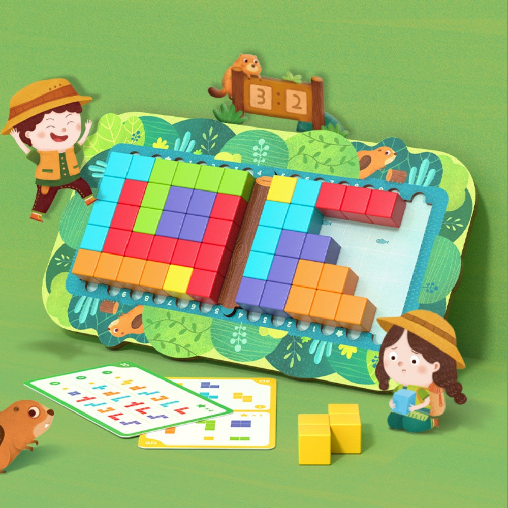 Mideer - 5-in-1 Jungle Tetris Block Educational Game for Kids