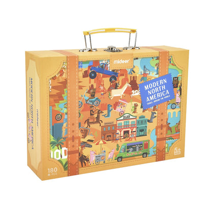 Mideer - Travel Around the World Puzzle - Modern North America - 180pcs
