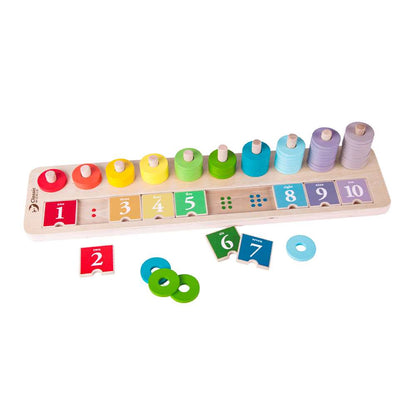 Classic World - Count & Match - Counting Stacker - 65pcs