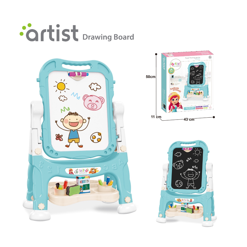 Cogo - Double-Sided Easel - Magnetic Drawing Board & Accessories