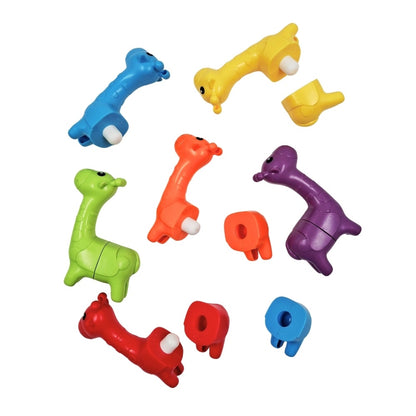 Mingli Toys - Mix, Match & Connect Giraffes - Educational Toy - 6 Pieces