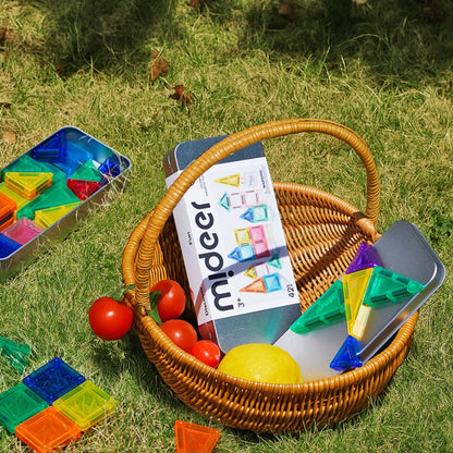 Mideer - Colourful Mini Magnetic Tiles Building Set - 42pcs