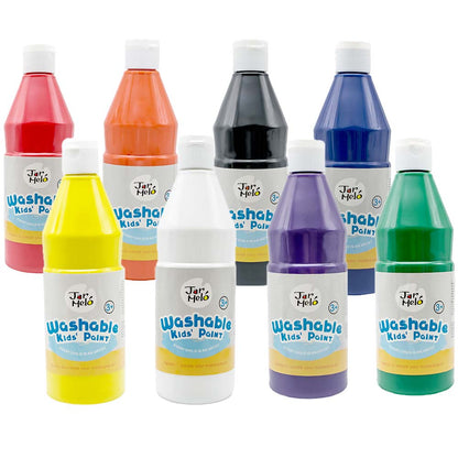 Jar Meló - Washable Paint Set for Kids - Non-Toxic Tempera Paint - 8 x 500ml