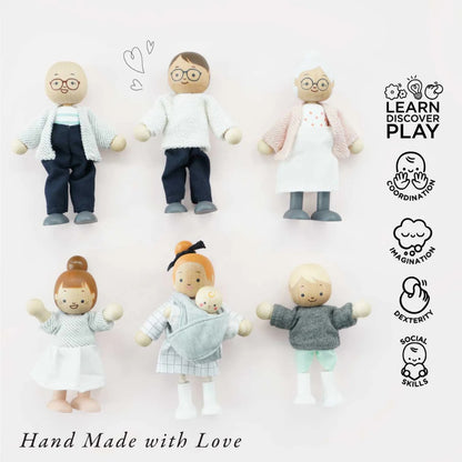 Le Toy Van - Wooden Dolls House Family Set - 7pcs