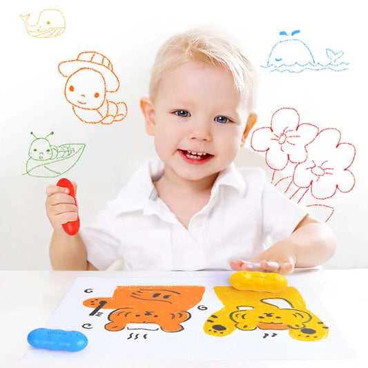 Mideer - Pea Beeswax Crayons - 8 Colours - Motherhood