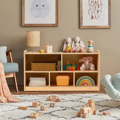 TookyToy - Wooden Shelf and Toy Storage for Kids Room: Plywood 114x60cm