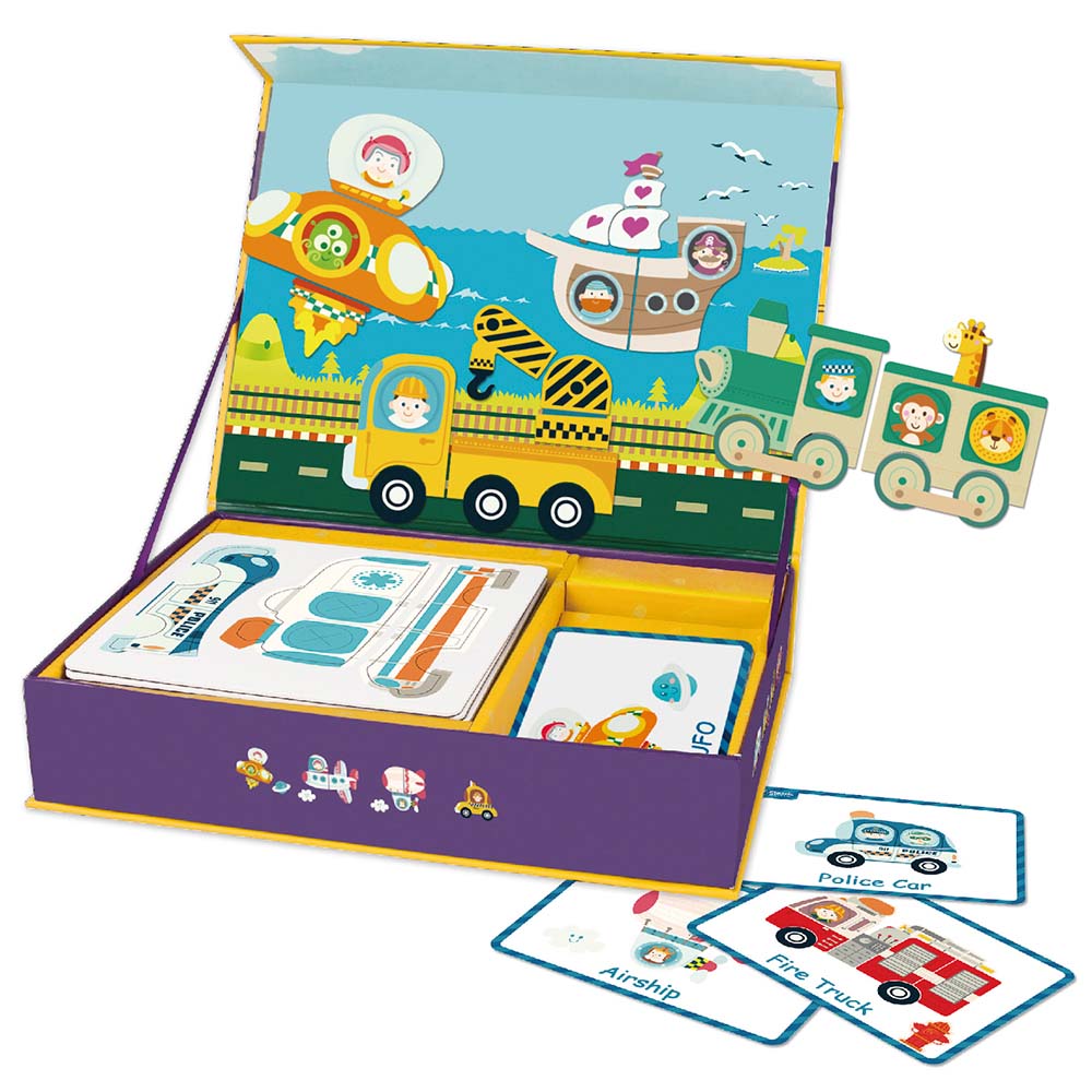 Classic World - Magnetic Activity Set - Traffic & Transportation - 60pcs