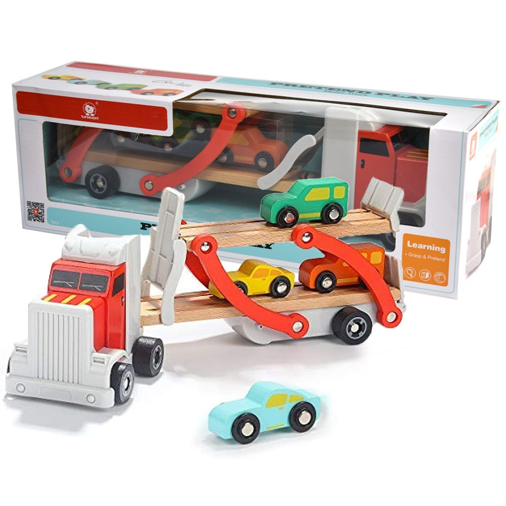 TopBright - Wooden Car Carrier Truck