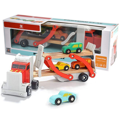 TopBright - Wooden Car Carrier Truck