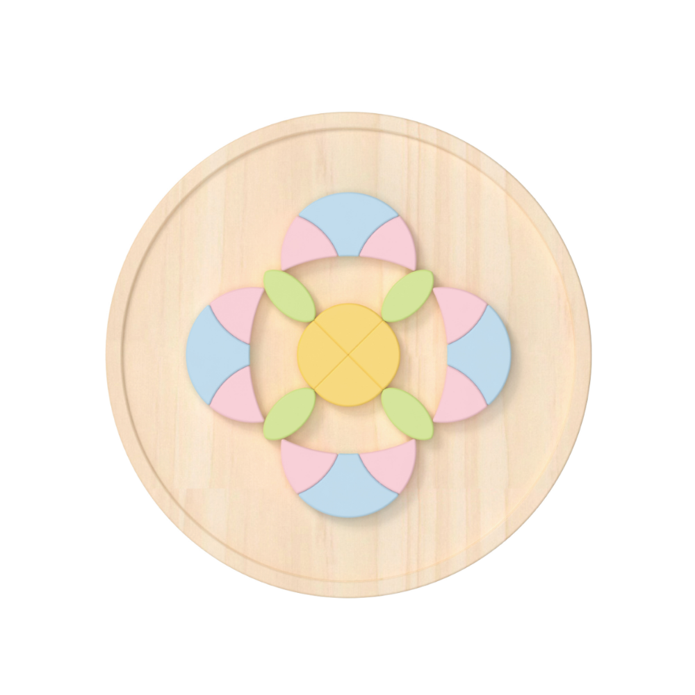 Classic World - Flower Mandala Wooden Block Puzzle - 70 Pieces
