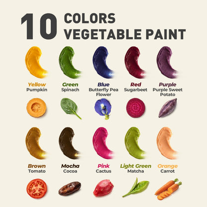 Jar Meló - Baby Safe Vegetable Powder Finger Paint - 10 Colours