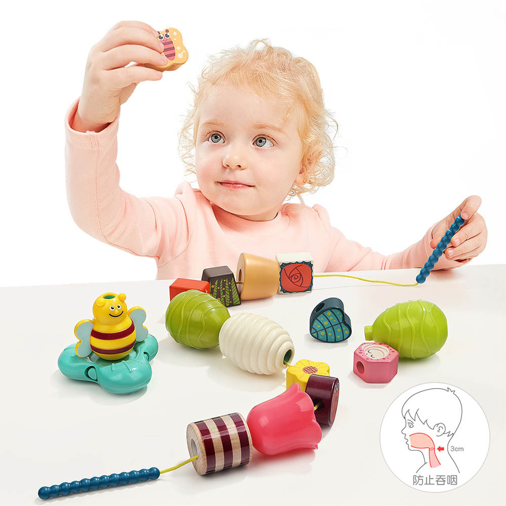 TopBright - Fine Motor Lacing Blocks Set - Spring Party