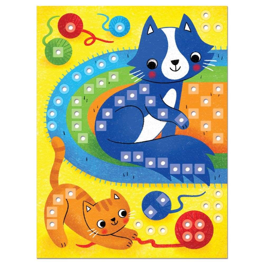 Quercetti - FantaColor Animal Peg Board Set - Mosaic Art Activity with Pattern Cards