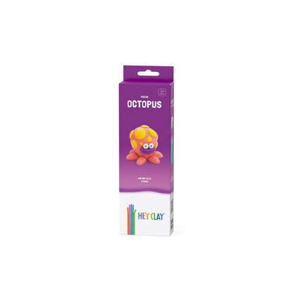 Hey Clay - Modelling Air-Dry Clay with Fun Interactive App - Octopus, series Ocean, 3 cans