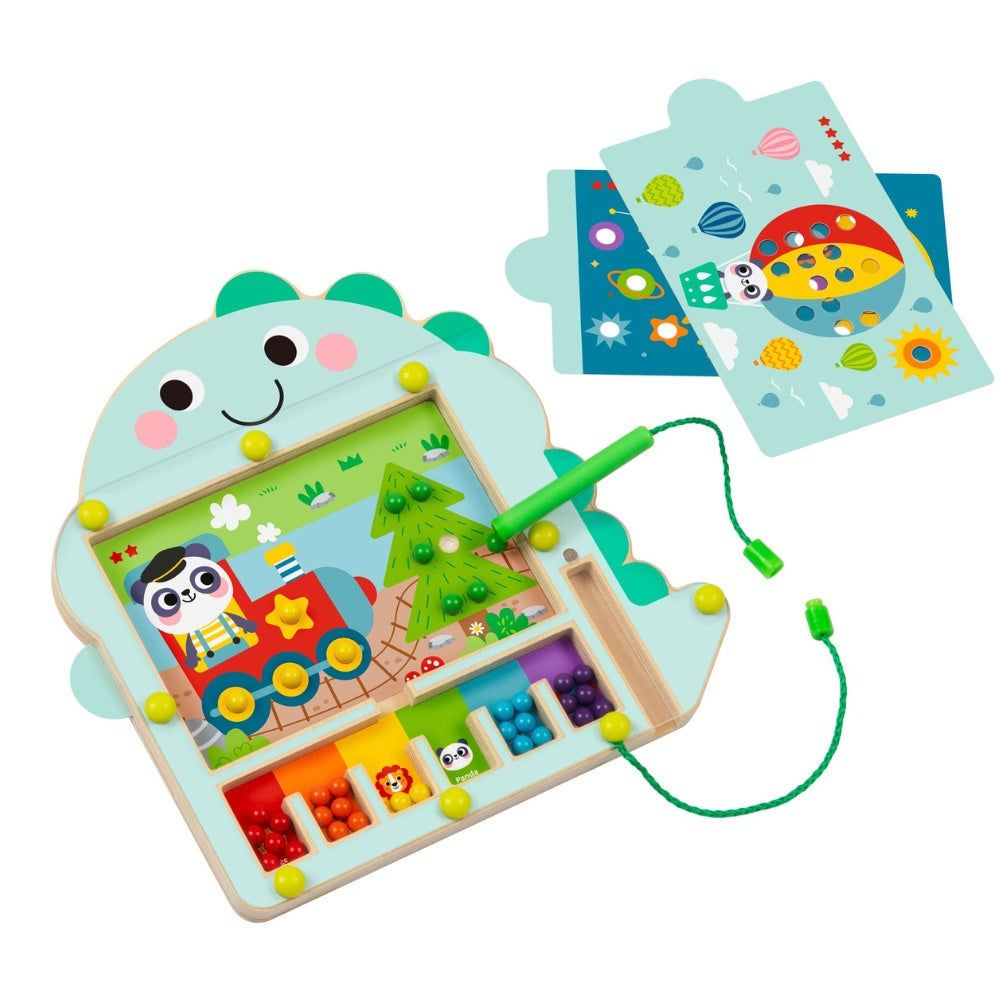 hi Pando - Magnetic Pegboard Maze with Activity Cards - 12pcs