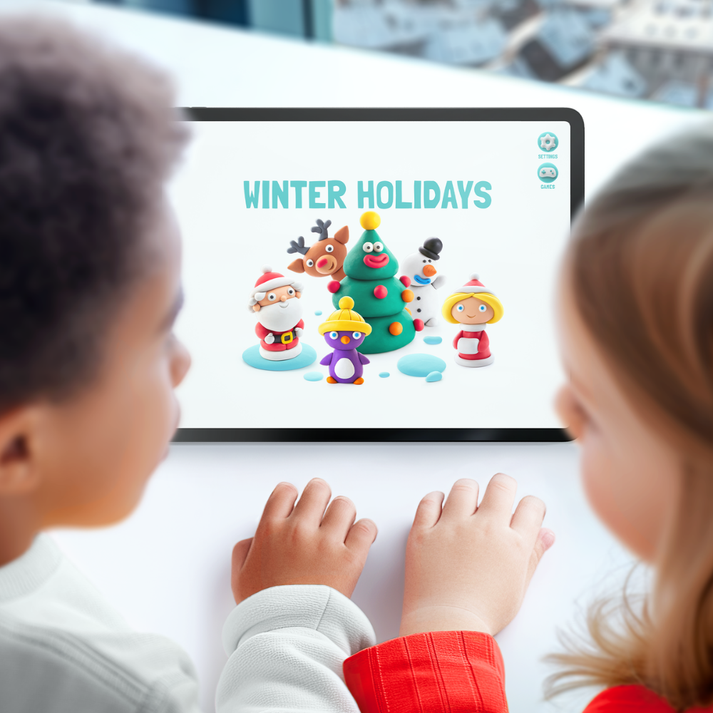 Hey Clay - Modelling Air-Dry Clay with Fun Interactive App - Snowman, Christmas Series, 5 cans