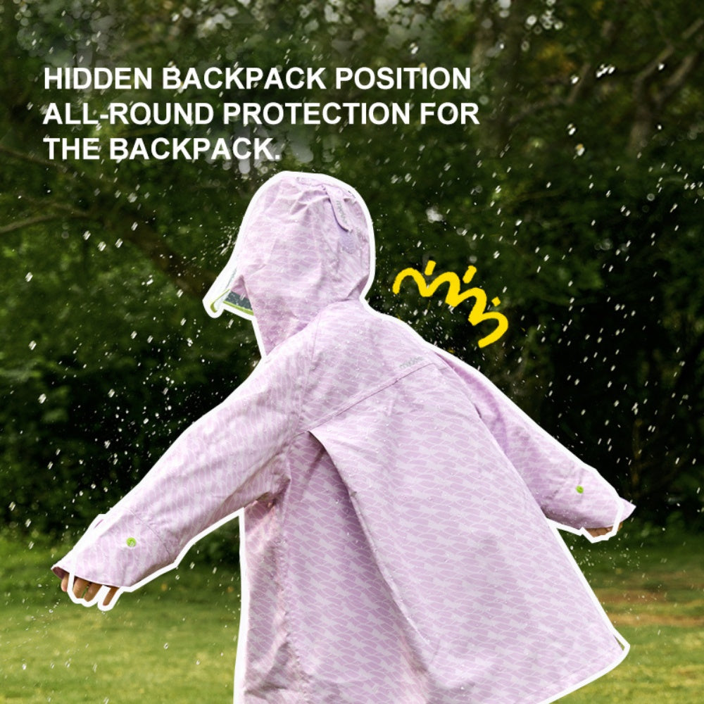 Mideer - Kids Raincoat with Hidden Bag Space - Wheat Yellow (S)