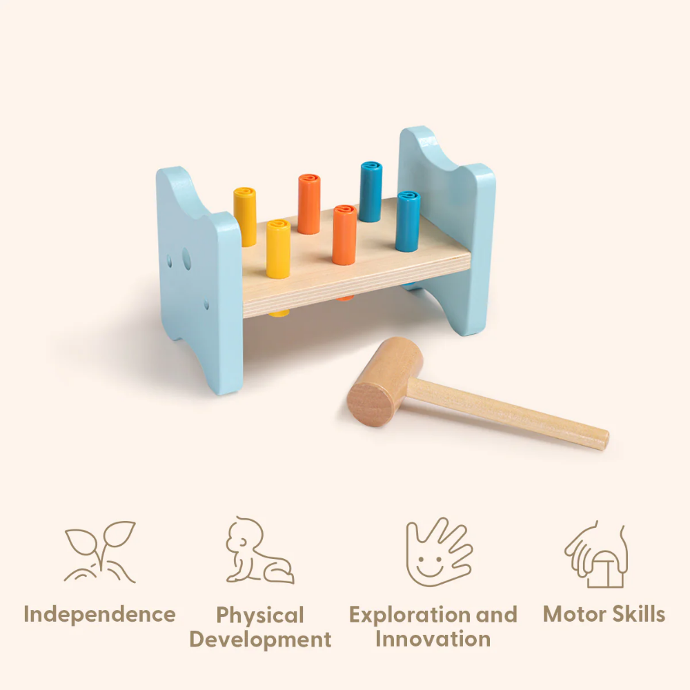 TookyToy - Montessori Activity Box The Thinker Playset - 7-12 Months