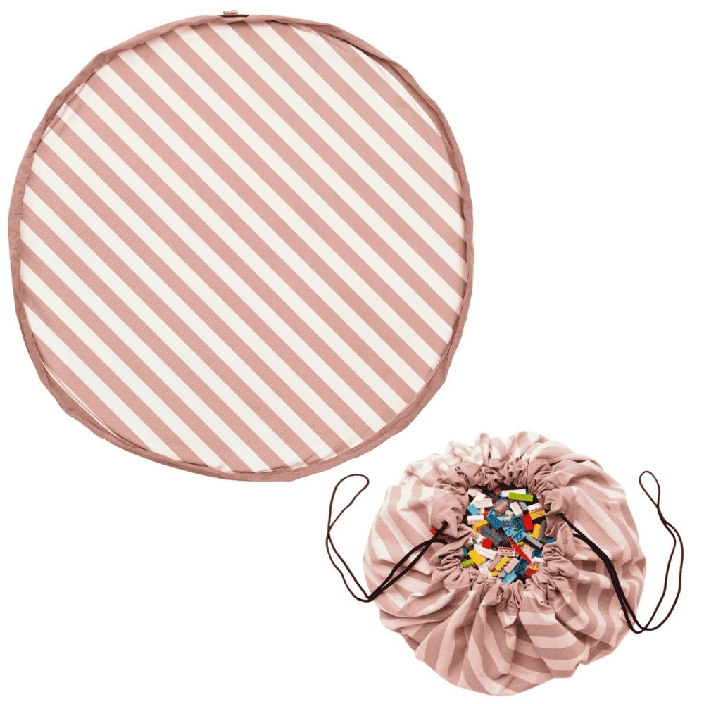 Play&Go - 3-in-1 Playmat & Toy Bag - Stripes Pink