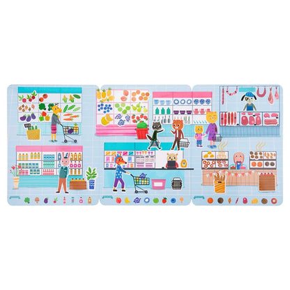 TookyToy - Silicone Sticker Book - Animal Market