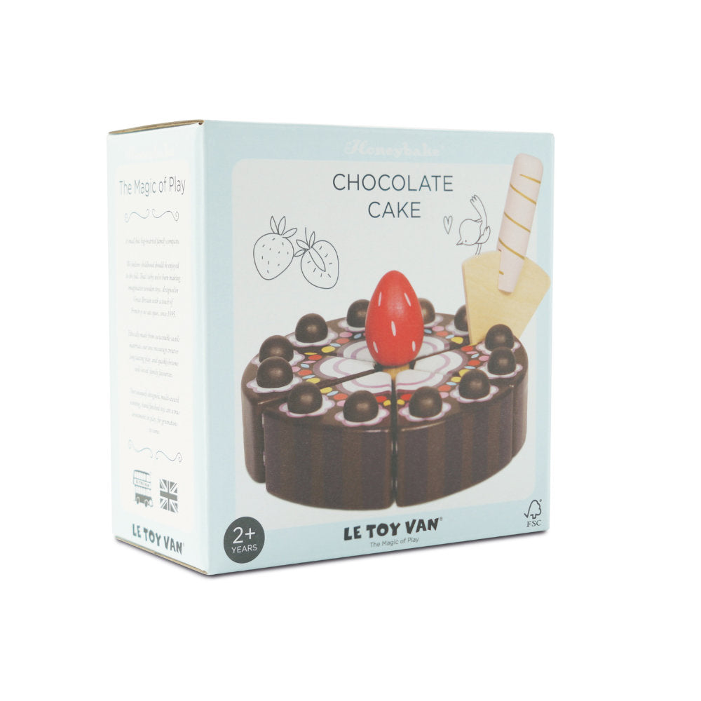 Le Toy Van - Wooden Chocolate Gateau Sliceable Cake - 8pcs