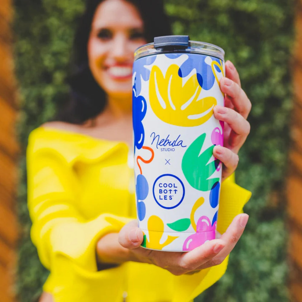 Cool Bottles - Triple-Insulated Travel Tumbler - Floral Madness 550ml