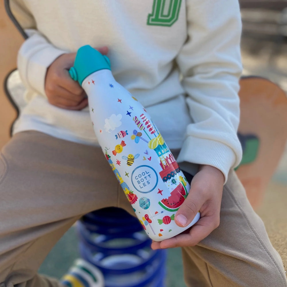 Cool Bottles - Kids Triple-Insulated Water Bottle - Candy Land 350ml