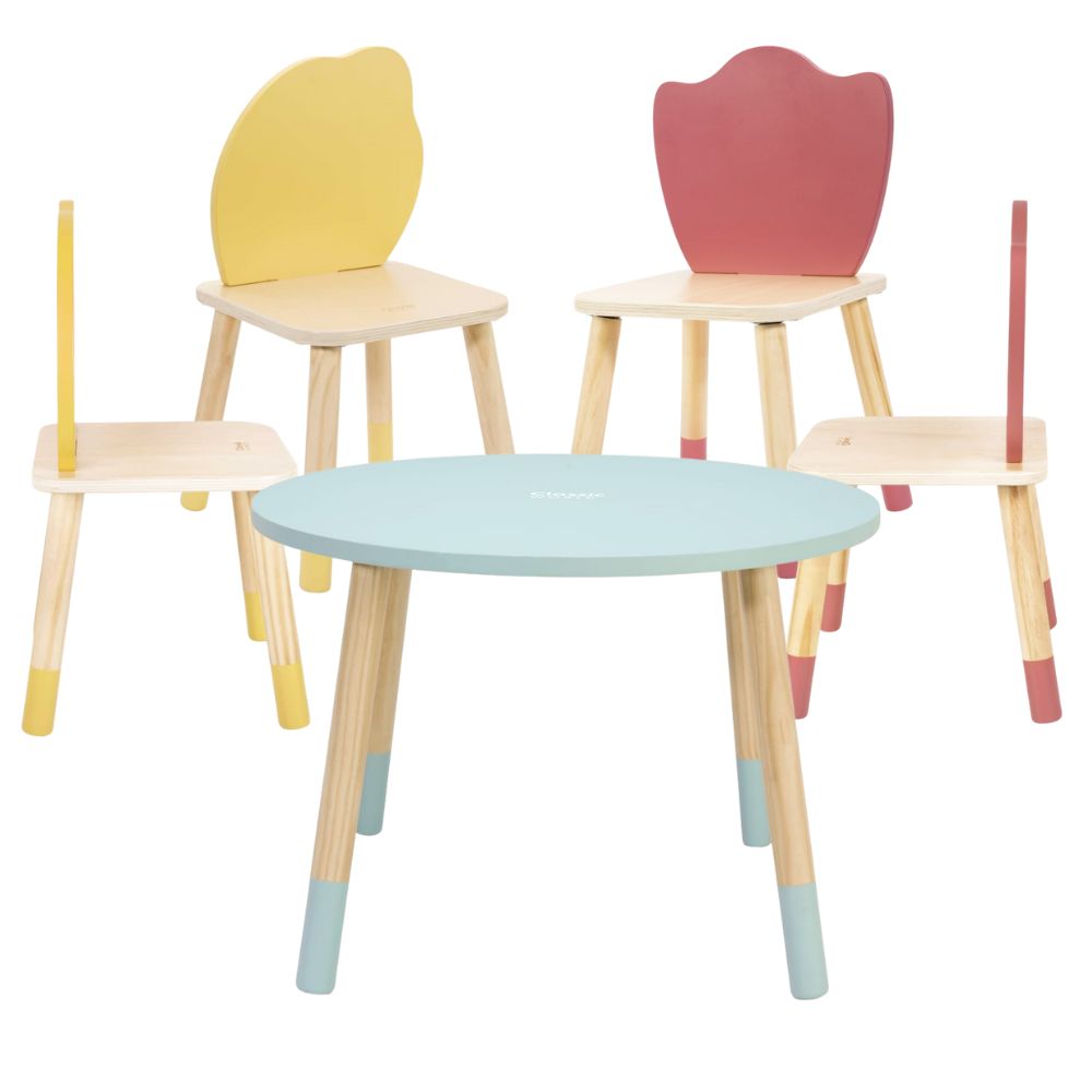 Classic World - Grace Table & Chair Set - 5 Pieces - 2x Tulip 2x Lemon